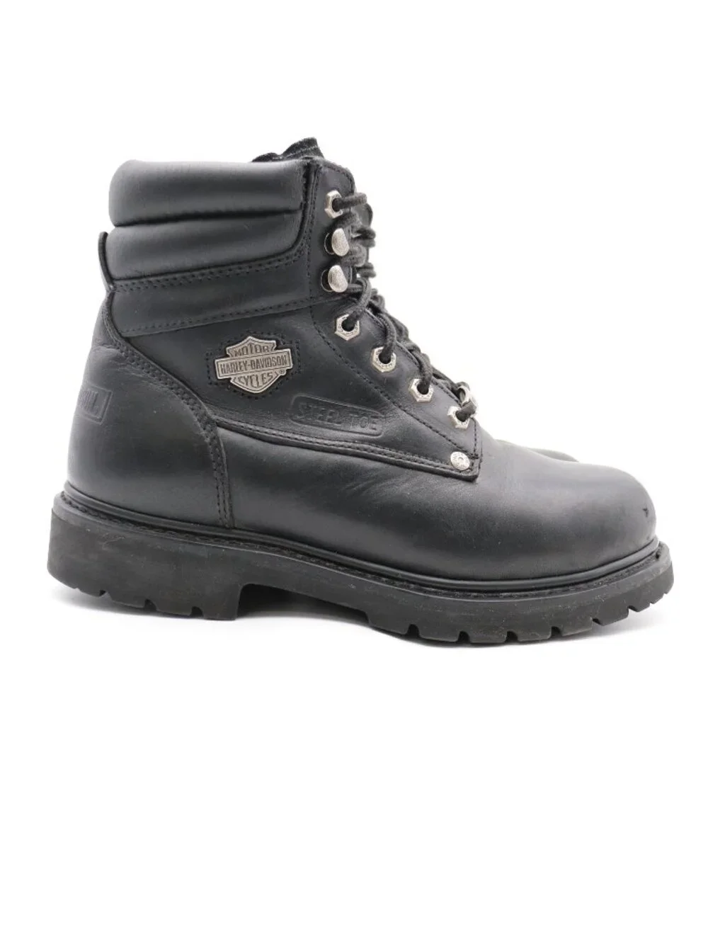 Harley Davidson Drive Steel Toe Men’s Size 8.5 Wide Black Motorcycle Boots